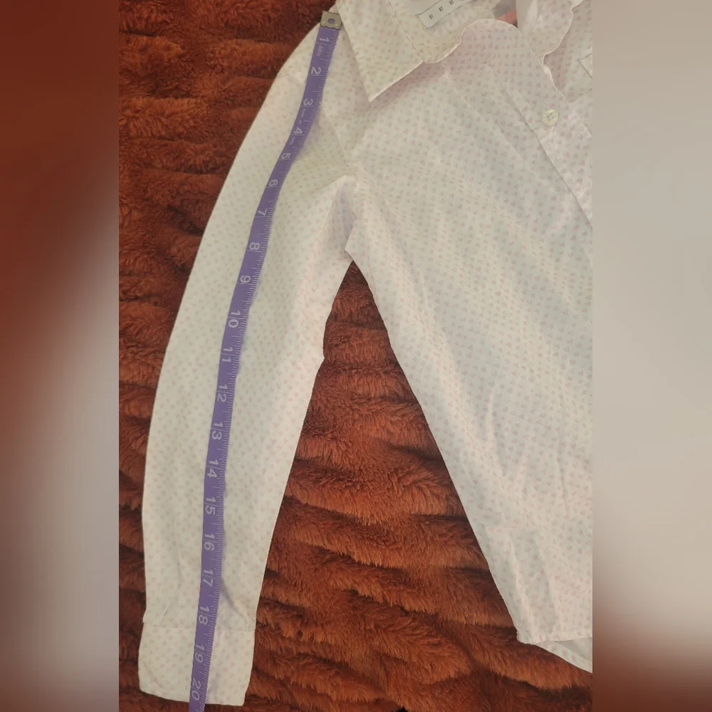 Grayson The Hero Button White Shirt With Pink Heart